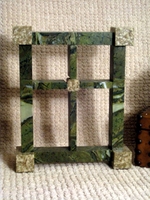 Standing Cross -Green Square Hollow With Light Green Blocks Standing Cross -Green Square Hollow With Light Green Blocks