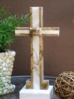 Standing Granite and Marble Cross - Jupinera Outlined 