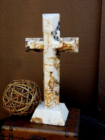 Standing Granite Cross- Angled Cut Succuri