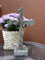 Standing Soapstone Cross With Rounded End Pieces