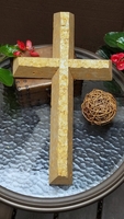 Texas Limestone Angled Cut Wall Cross -2 