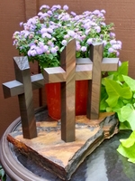 Three Cross Scene on Schist Stone