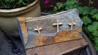 Three Cross Schist Sculpture