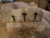 Three Cross Sculpture - Quartzite and Granite