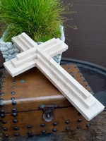 Travertine Wall Cross - Three Layer 