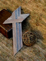 Wall Cross- 3 Layerd Offset - Ceramic