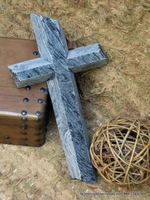 Wall Cross- Black Forest Granite, Broken Edges