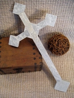 Wall Cross - Silvery Quartzite 