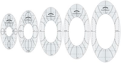 Amazing Oval Rulers Low Shank Set of 5 