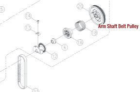 Arm Shaft Belt Pulley 
