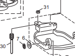 Feed Dog Adjusting Screw/Nut #30 & 31
