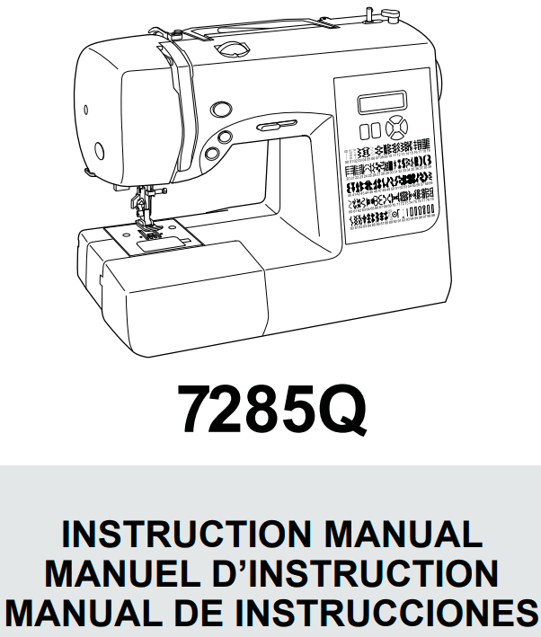 Complete 84 Page Instruction Book SINGER 7285Q