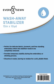 Wash Away Stabilizer 15 Inches X 10 Yards