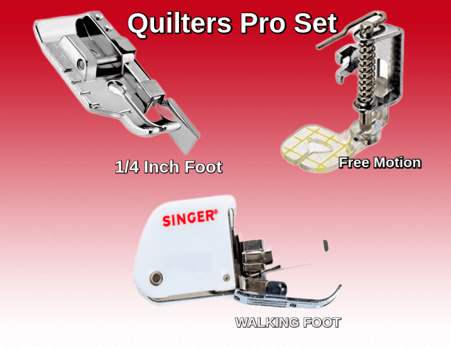 Quilters SetFree MotionQuarter inch footWalking foot