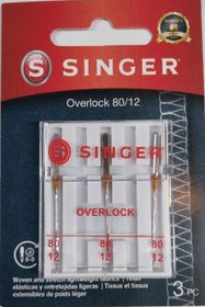 SERGER NEEDLES 3Pack SINGER #2022 12Medium 