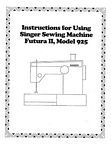 Singer Model 281 Series Instruction Book