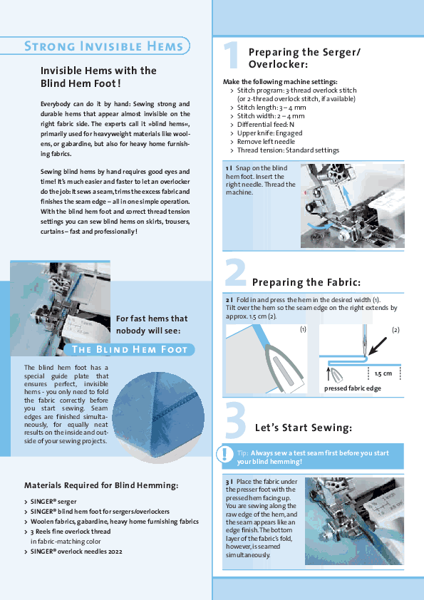 SINGER Serger Blind Hem Foot, 376719