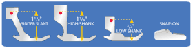 SLANT SINGER 1/4" Foot 