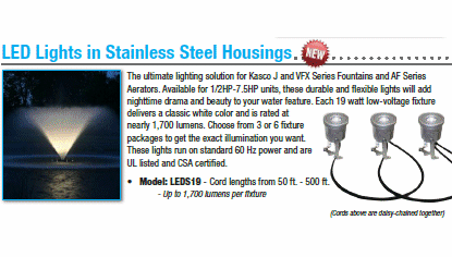 Kasco LED3S19 (3) Light Set Stainless