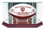 INDIANA HOOSIERS<BR>2025 NATIONAL CHAMPIONS<BR>SOUVENIR FOOTBALL<BR>DISPLAY CASE COMBO INDIANA HOOSIERS<BR>2025 NATIONAL CHAMPIONS<BR>SOUVENIR FOOTBALL<BR>DISPLAY CASE COMBO