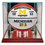 MICHIGAN WOLVERINES<br>2026 NATIONAL CHAMPIONS<br>SOUVENIR BASKETBALLS<BR>DISPLAY CASE COMBO<br>SPECIAL PRICING