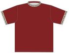 CRIMSON FLATBACK MESH<BR>CREW NECK JERSEY<BR>DRILLBIT PATTERN TRIM SIZES S-2XL