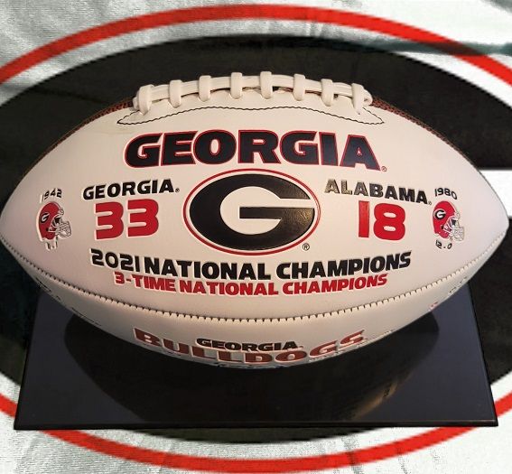 BULLDOGS 2021 NATIONAL CHAMPIONS SOUVENIR FOOTBALLS