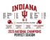 INDIANA HOOSIERS<BR>2025 NATIONAL CHAMPIONS<BR>CUSTOM TEE SHIRT 2XL-4XL