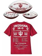 INDIANA HOOSIERS<BR>2025 NATIONAL CHAMPIONS<BR>SOUVENIR FOOTBALL<BR>LARGE-XL T-SHIRT COMBO