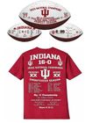 INDIANA HOOSIERS<BR>2025 NATIONAL CHAMPIONS<BR>SOUVENIR FOOTBALL<BR>LARGE-XL T-SHIRT COMBO