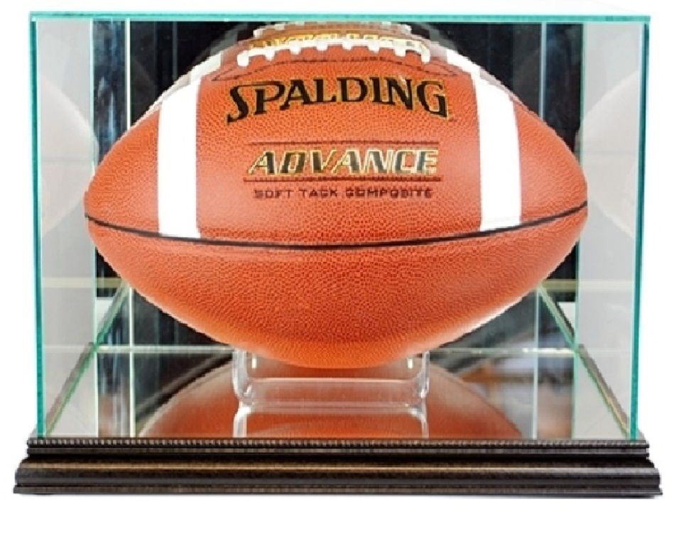 ADD A DISPLAY CASE TO YOUR SOUVENIR FOOTBALL ORDER TO PROTECT YOUR