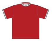 SCARLET FLATBACK MESH<BR>CREW NECK JERSEY<BR>DRILLBIT PATTERN TRIM SIZES S-XL