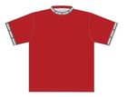 SCARLET FLATBACK MESH<BR>CREW NECK JERSEY<BR>DRILLBIT PATTERN TRIM SIZES S-XL