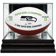 SEATTLE SEAHAWKS <BR>SUPER BOWL LX <BR>SOUVENIR FOOTBALL<BR>DISPLAY CASE COMBO<br>SEA HAWKERS SPECIAL SEATTLE SEAHAWKS <BR>SUPER BOWL LX <BR>SOUVENIR FOOTBALL<BR>DISPLAY CASE COMBO<br>SEA HAWKERS SPECIAL