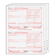 W-2 2up Blank Traditional 4-Part w/ Instructions (TRDSET4I05) 