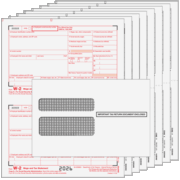 W-2 2up Preprinted Traditional Kit  8-Part  w/Envelopes (W2TRADS8EG) 