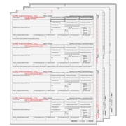 W-2 4up Preprinted Condensed  Set 6-Part  Horizontal (W24DOWN605)  