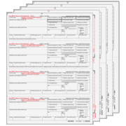 W-2 4up Preprinted Condensed  Set 8-Part  Horizontal (W24DOWN805)  