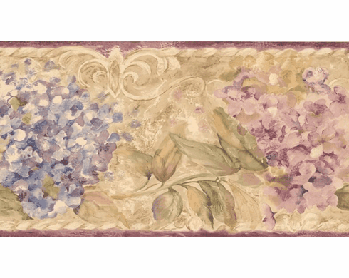 877921 Watercolor Floral Wallpaper Border  SI37133b