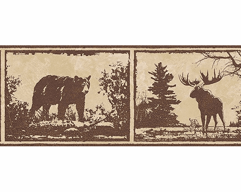 878471 Wildlife Silhouettes Wallpaper Border HTM48502b