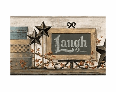 878886 Country Chalkboard Shelf Wallpaper Border  AC4406bd