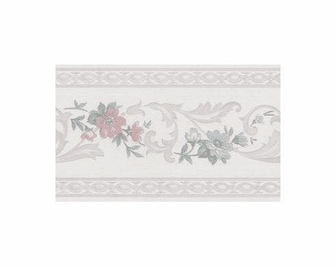 879096 Narrow Satin Floral Wallpaper Border 979b51176