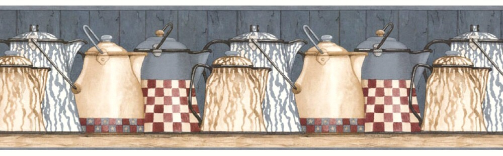 879153 Kitchen Shelf Coffee Pots Wallpaper Border ACS59021b CLEARANCE!! QUANTITIES LIMITED!!