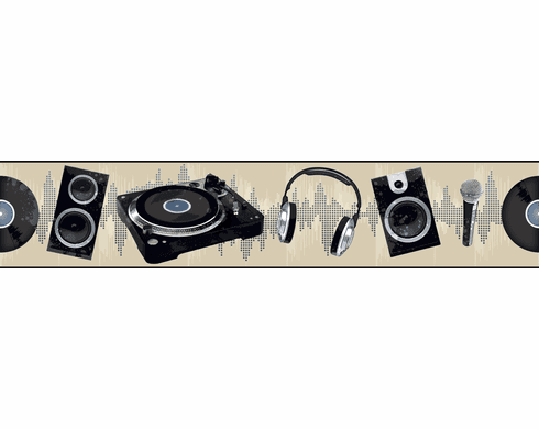 879471 Disc Jockey Music Wallpaper Border BS5368bd CLEARANCE ...