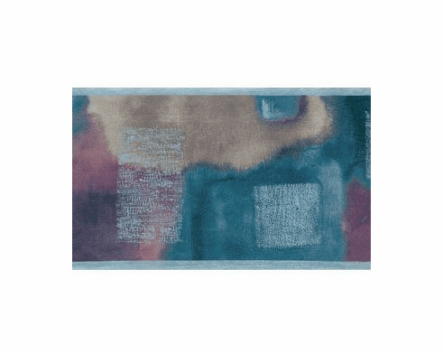 879746 Eggplant Watercolored Geometric Wallpaper Border 451-1706 SB8109b
