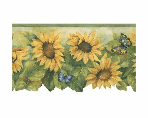 879993 Scalloped Sunflower Wallpaper Border KM80204dc