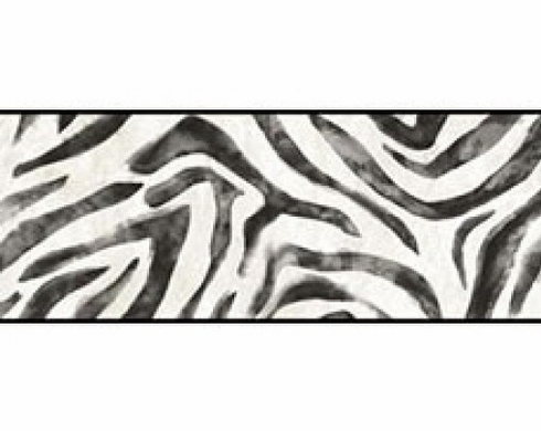 Growing Up Kids Motion Dazzle Zebra Wallpaper Border GK8969bd