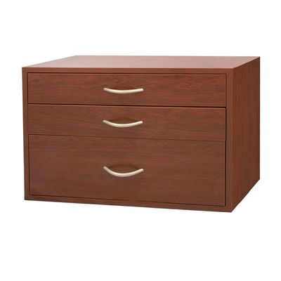 Organized Living freedomRail Big O-Box 3 Drawer - Modern Cherry