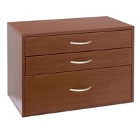 Organized Living freedomRail O-Box 3 Drawer - Chocolate Pear