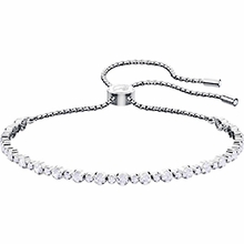 (SOLD OUT) Subtle Bracelet, White, Rhodium 